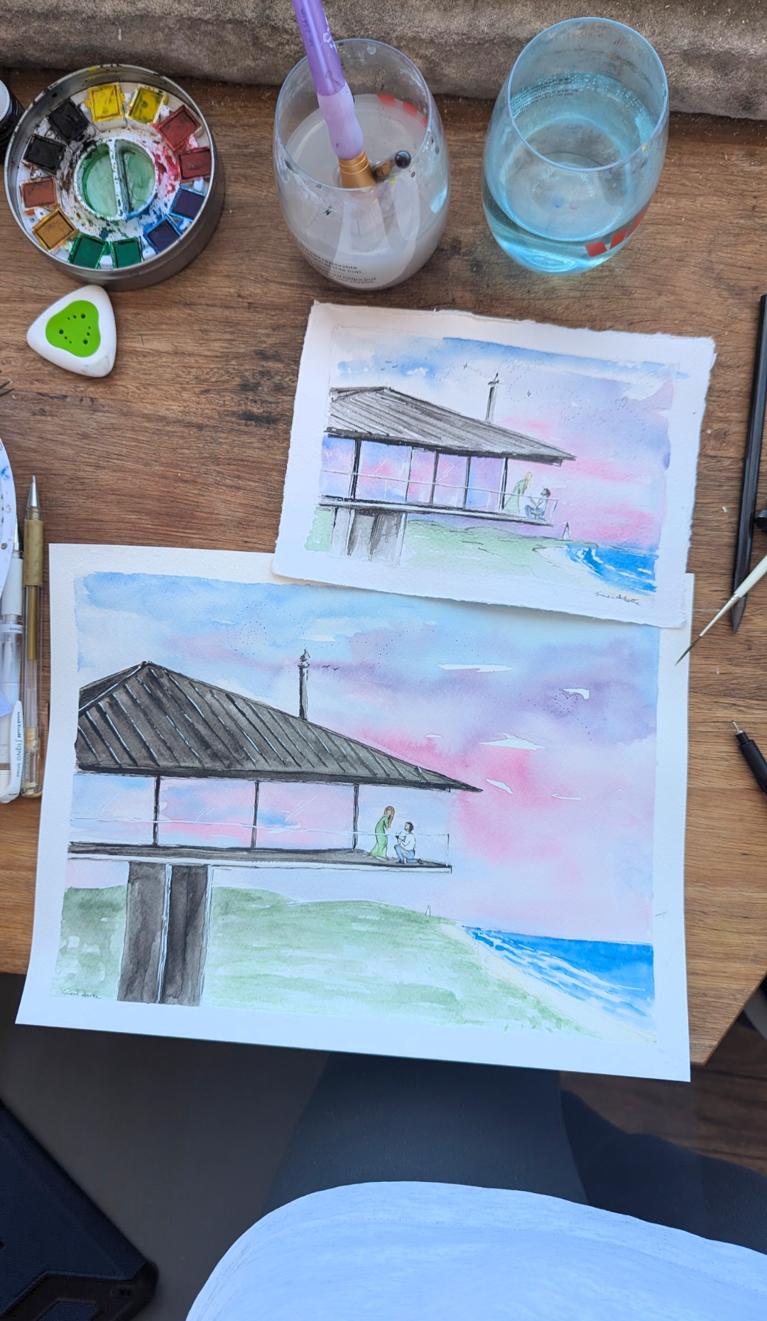 Custom Engagement + Wedding Illustration