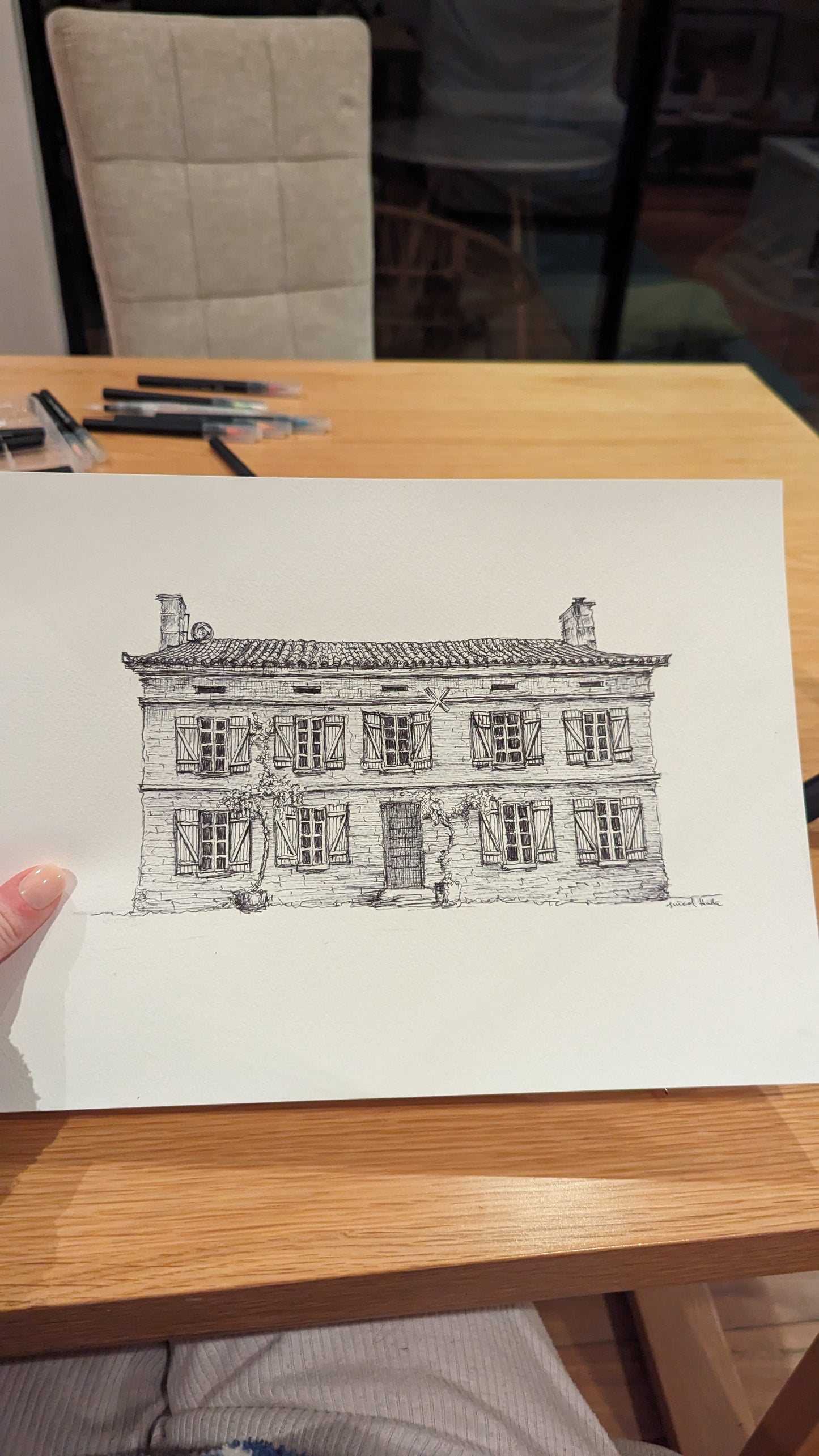 A Sketch of Manoir de Longeveau print