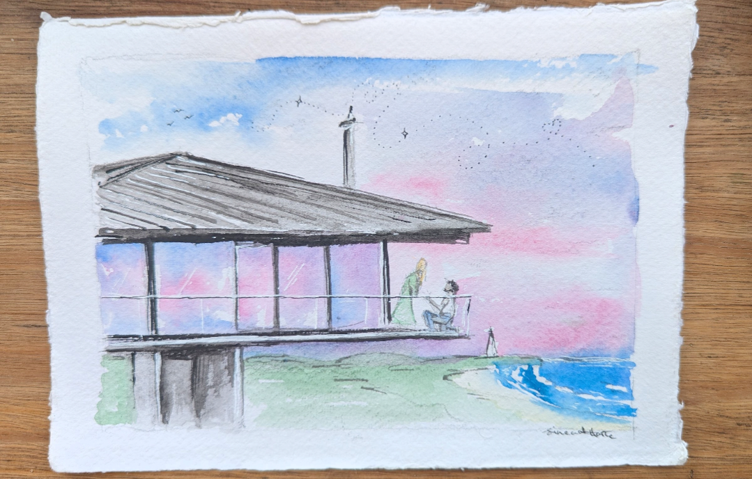 Custom Engagement + Wedding Illustration